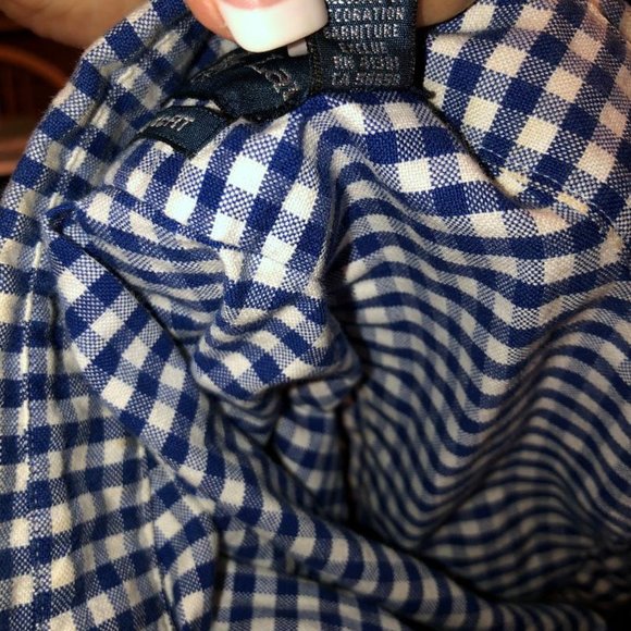 Ra[ph Lauren Button Up LS Shirt Blue White Check - Picture 5 of 5